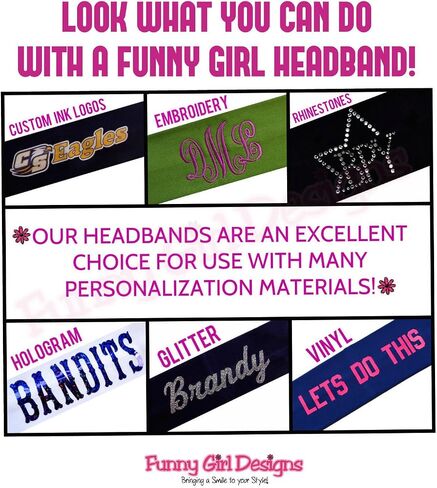 (Set of 7) 2.5 Inch Cotton Stretch Headbands From Funny Girl Designs (Official Funny Girl Designs Spring Set) in Saudi Arabia