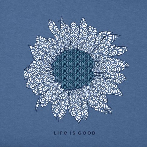 Life is Good Women's Crusher Tee, Short Sleeve Cotton Graphic T-Shirts, French Sunflower in Saudi Arabia