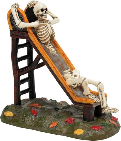 Department 56 Village Collection Accessories Halloween Slippery Little Devil Skeleton Slide Figurine, 4 Inch, Multicolor in Saudi Arabia