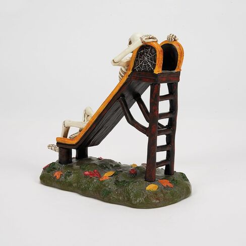 Department 56 Village Collection Accessories Halloween Slippery Little Devil Skeleton Slide Figurine, 4 Inch, Multicolor in Saudi Arabia