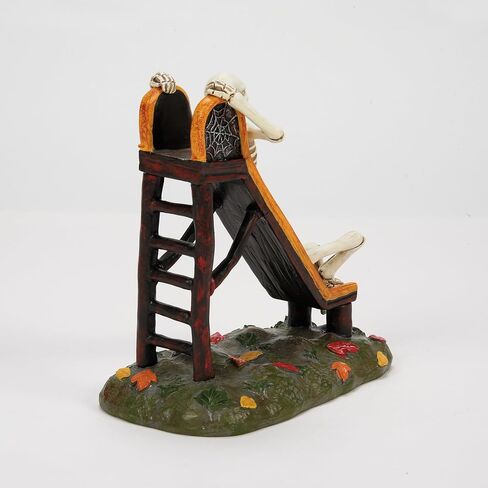 Department 56 Village Collection Accessories Halloween Slippery Little Devil Skeleton Slide Figurine, 4 Inch, Multicolor in Saudi Arabia