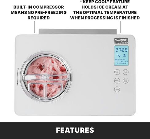 Waring منتجات Waring التجارية WCIC25 120V 2.5 Quart Ice Cream Maker in Kuwait