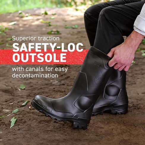 DUNLOP Protective Footwear, Durapro Steel Toe, 100% Waterproof Polyblend PVC Material, Comfortable DURAPRO Energizing Insoles, Lightweight and Durable, 8908600.05, Size 5 US in Saudi Arabia