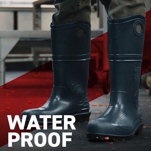 DUNLOP Protective Footwear, Durapro Steel Toe, 100% Waterproof Polyblend PVC Material, Comfortable DURAPRO Energizing Insoles, Lightweight and Durable, 8908600.05, Size 5 US in Saudi Arabia