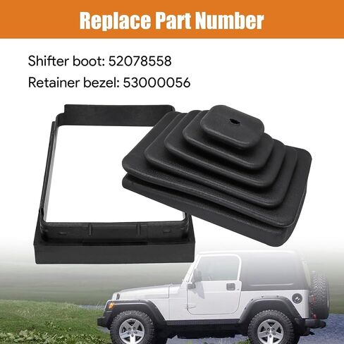 Shifter Boot and Retainer Bezel Kit Fit for Jeep TJ Wrangler 1997-2004 Transmission Shift Bezel Shifter Boot Kit Replace # 53000056 52078558 in Saudi Arabia