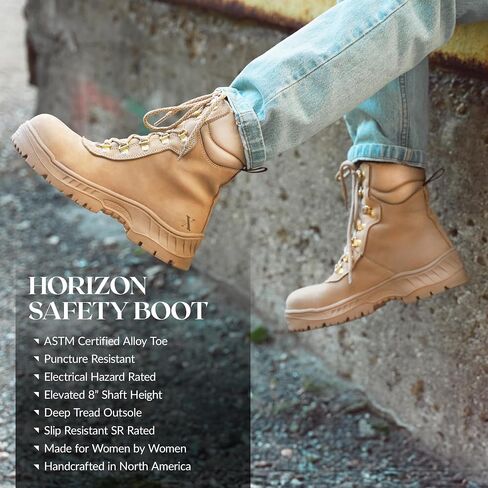 Xena Workwear Horizon، للنساء، مقدمة معدنية، PR، WP، مقاوم للانزلاق، 8 بوصة، حذاء عمل in Saudi Arabia