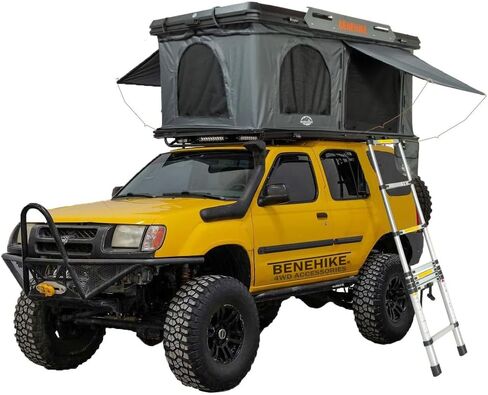 Rooftop Tent Hard Shell, BENEHIKE Alumabode V2 Aluminum Hard Shell Pop-up Rooftop Tent for Van Jeep SUV Truck Car Tents for Camping (2~3 Person) in Saudi Arabia