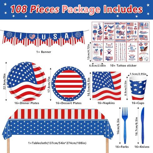 98PCS Happy Father's Day Party Supplies Fathers Day Tableware Set Best Dad Paper Plates Napkins Forks Knives Tablecloth Banner Fathers Day Party Decorations Disposable Dinnerware for 16 Guests in Saudi Arabia