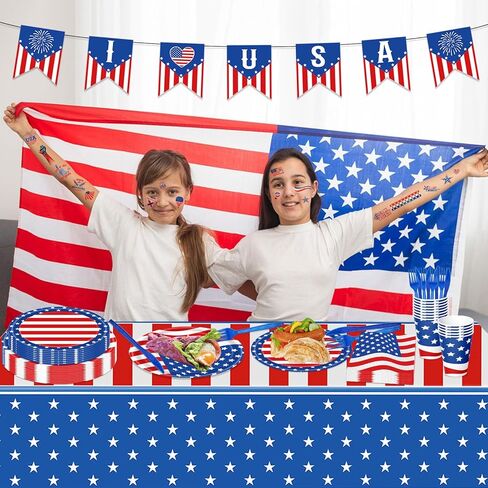 98PCS Happy Father's Day Party Supplies Fathers Day Tableware Set Best Dad Paper Plates Napkins Forks Knives Tablecloth Banner Fathers Day Party Decorations Disposable Dinnerware for 16 Guests in Saudi Arabia