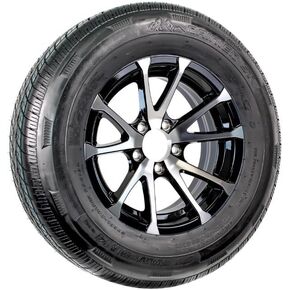 Ecustomrim شعاعي المقطورة الإطارات ST205/75R14 تحميل D 14 "5 Lug Avalanche Black Aluminium Rim in Kuwait