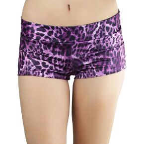 ToBeInStyle Women's Liquid Shiny Metallic Mini Booty Cheeky Shorts in Kuwait