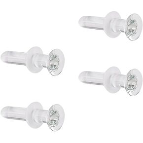 Satix 4PCS 8G 10G 12G 14G 16G 18G 20G Clear Cartilage Earring Tragus Retainer Lip Rings Nose Studs Labret Flat Back Glass Retainer Piercing 1/2" 13mm in Saudi Arabia