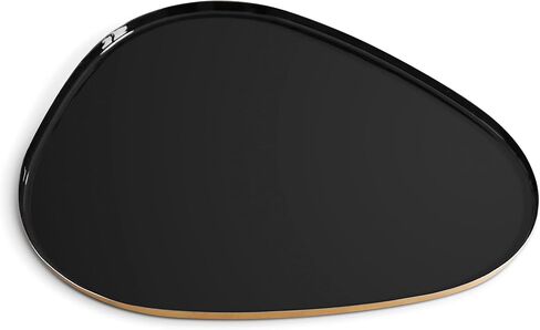 Allegorie Decorative Tray | Stylish Vanity Organizer or Catchall Valet Display | Gold Metal Serving Tray for Coffee Table, Ottoman, Bar, Liquor or Cocktails 16 x 12.5 inches (Blue) in Saudi Arabia