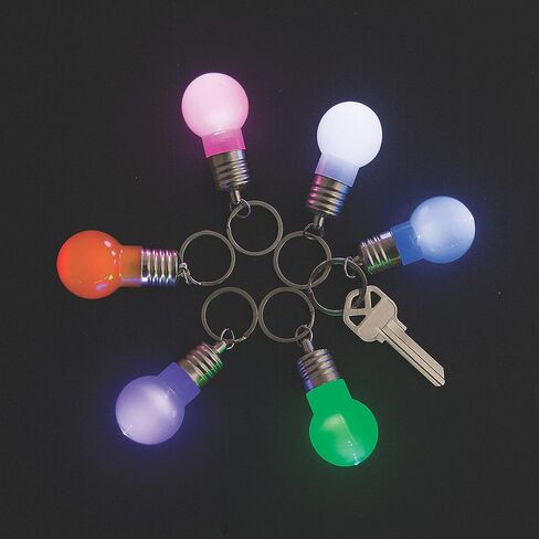 Fun Express LIGHT UP LIGHT BULB KEYCHAINS - Apparel Accessories - 12 Pieces in Saudi Arabia