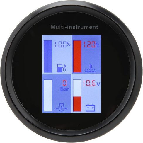 مقياس درجة حرارة رقمية 85 مم LED الخلفية عالية IP67 مقياس متعدد الوظائف لسفن اليخوت السفن السريعة DIAL COVER الأمامية 910 00275 DIGITION in Kuwait