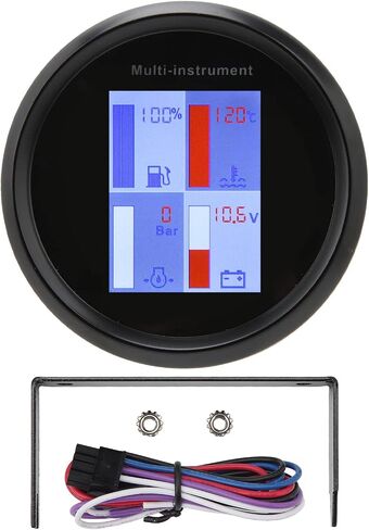 مقياس درجة حرارة رقمية 85 مم LED الخلفية عالية IP67 مقياس متعدد الوظائف لسفن اليخوت السفن السريعة DIAL COVER الأمامية 910 00275 DIGITION in Kuwait