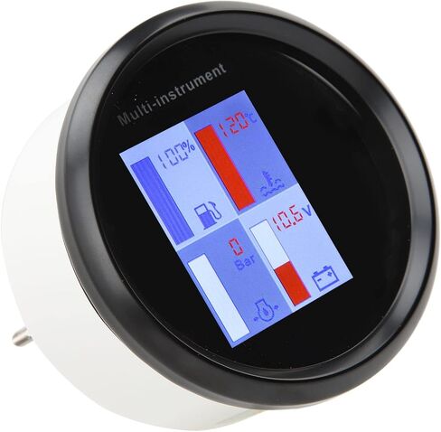 مقياس درجة حرارة رقمية 85 مم LED الخلفية عالية IP67 مقياس متعدد الوظائف لسفن اليخوت السفن السريعة DIAL COVER الأمامية 910 00275 DIGITION in Kuwait