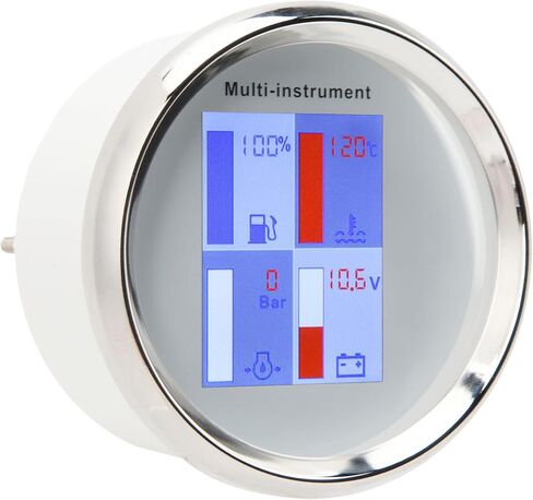 مقياس درجة حرارة رقمية 85 مم LED الخلفية عالية IP67 مقياس متعدد الوظائف لسفن اليخوت السفن السريعة DIAL COVER الأمامية 910 00275 DIGITION in Kuwait