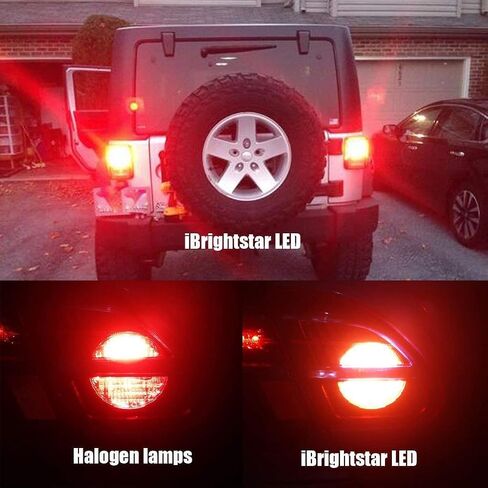 Ibrightstar 9-30V وميض وميض LED LED الأضواء العكسية 1157 2057 2357 7528 BAY15D LED مصابيح LED مع استبدال جهاز العرض للنسخ الاحتياطية الأضواء العكسية ، Xenon White in Kuwait