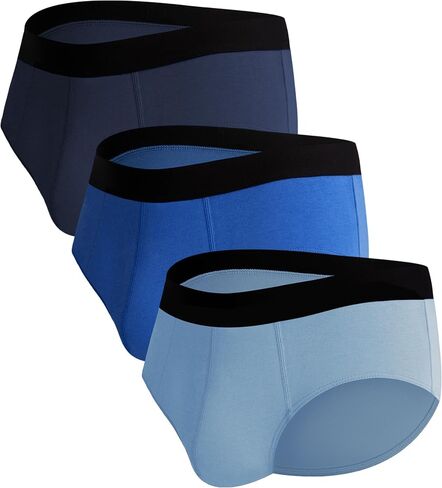 Mens Underwear Tag-Free Cotton Stretch Briefs With Pouch 3 Pack in Saudi Arabia