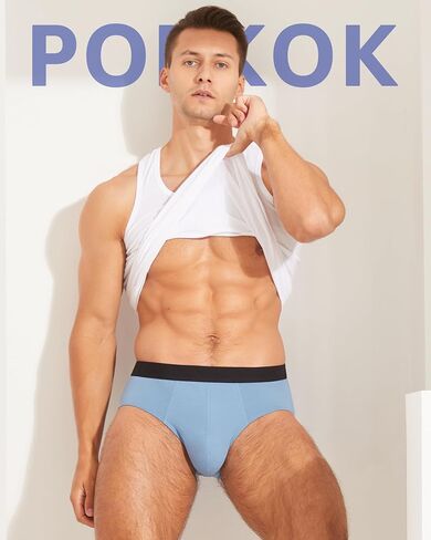 Mens Underwear Tag-Free Cotton Stretch Briefs With Pouch 3 Pack in Saudi Arabia