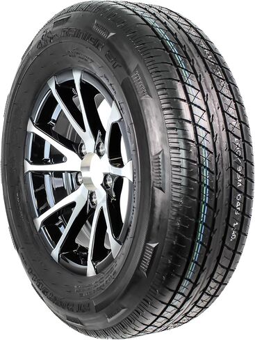 Ecustomrim شعاعي المقطورة الإطارات ST205/75R14 تحميل D 14 "5 Lug Avalanche Black Aluminium Rim in Kuwait