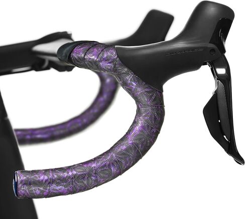 Supacaz Bar Tape – Length: 2200mm – Super Sticky Kush – Splat - Red + Ano Red Plugs in Saudi Arabia