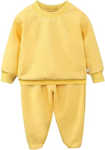 Kids Clothes Toddler Boy Girl Jogger Outfits Long Sleeev Crewneck Sweatshirt Cinch Bottom Sweatpants Sweatsuits in Saudi Arabia