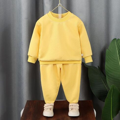 Kids Clothes Toddler Boy Girl Jogger Outfits Long Sleeev Crewneck Sweatshirt Cinch Bottom Sweatpants Sweatsuits in Saudi Arabia