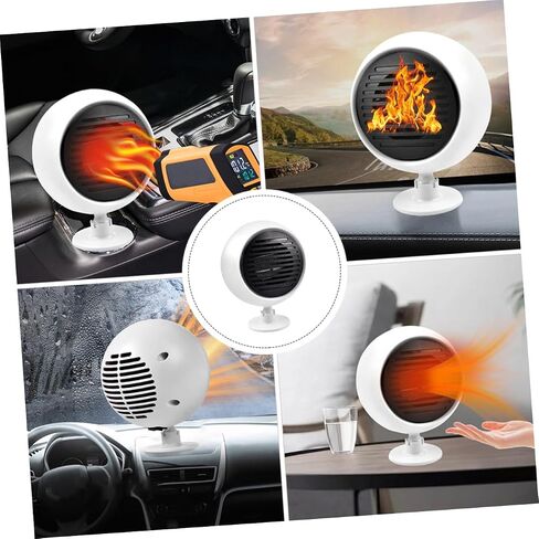 GLEAVI 1Pc Car Windshield Heater Portable Vehicle Defroster for Efficient Defogging Defrosting Construction Low Noise Energy Saving Design for Cars Rvs Suvs in Saudi Arabia