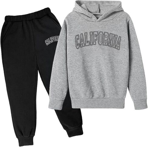 Girls Boys California Tracksuit Athletic Sweatsuits Pullover Hoodie 2 Pieces Letter Sweatshirt And Jogger Sweatpants Outfits in Saudi Arabia