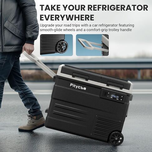 ثلاجة ثلاجة محمولة 12V للسيارة ، Auto 19 Cart Freezer Cooler ، -4 ℉ ℉ -68 ℉ 12/24V DC 100 ~ 240 Volt AC للشاحنة ، التخييم ، السفر ، المركبات ، RV in Kuwait
