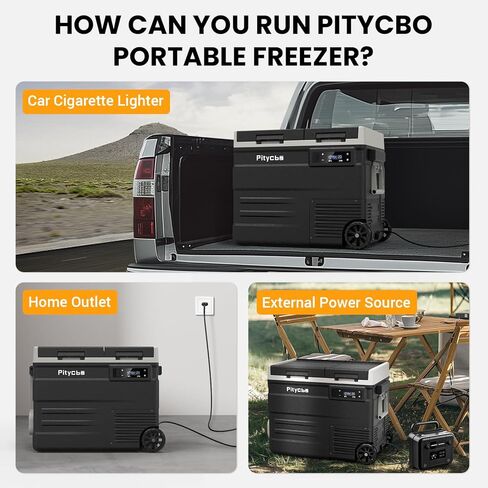 ثلاجة ثلاجة محمولة 12V للسيارة ، Auto 19 Cart Freezer Cooler ، -4 ℉ ℉ -68 ℉ 12/24V DC 100 ~ 240 Volt AC للشاحنة ، التخييم ، السفر ، المركبات ، RV in Kuwait