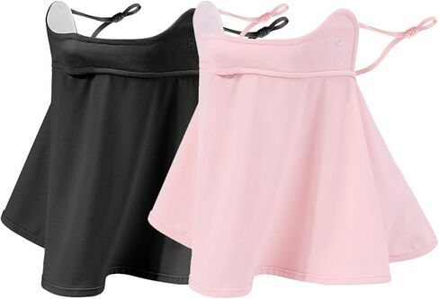 UPF 50+ Sun Protection Face Mask – Ice Silk Neck Gaiter, Reusable UV Face Cover, Breathable Cooling Mask for Women Men in Saudi Arabia