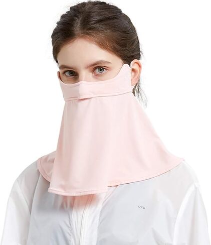 UPF 50+ Sun Protection Face Mask – Ice Silk Neck Gaiter, Reusable UV Face Cover, Breathable Cooling Mask for Women Men in Saudi Arabia