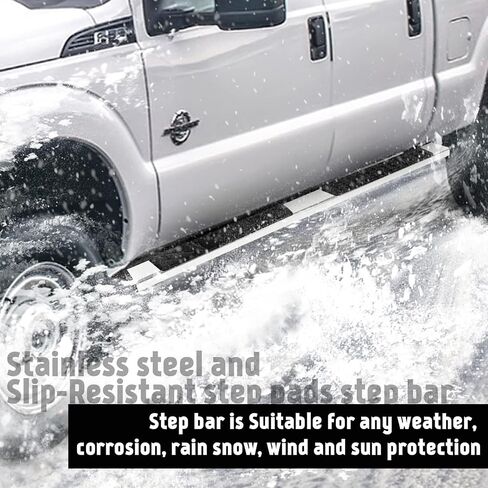 PZ 6" Running Boards for 1999-2016 Ford F-250 F-350 F-450 F-550 Super Duty Crew Cab Mirror Stainless Steel Side Step Rails Nerf Bar in Kuwait
