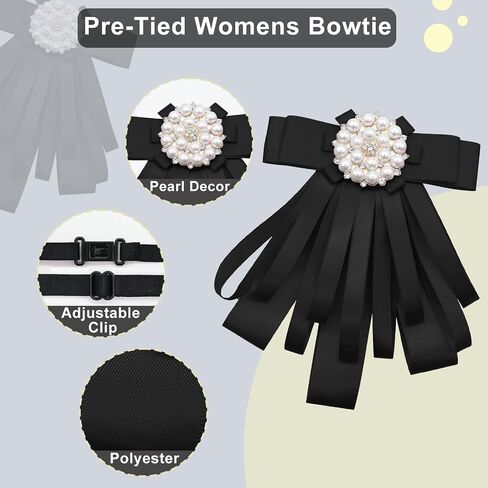 MantieQingway Bow Ties للنساء ، ملحقات Bowties Ribbon Ribbon القابلة للتعديل مسبقًا in Kuwait