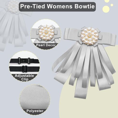 MantieQingway Bow Ties للنساء ، ملحقات Bowties Ribbon Ribbon القابلة للتعديل مسبقًا in Kuwait