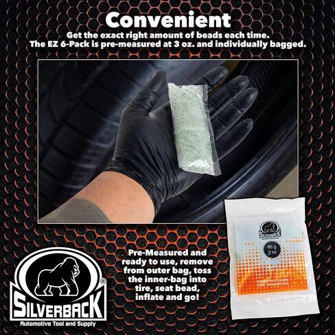 Silverback Automotive Tyre Rigation Beads ، Glass المقسّلة ، الحوض السائبة 17.6 رطل مع مغرفة للشاحنة ، الشاحنة ، RV ، والإطارات على الطرق الوعرة. مثالي لتجار الإطارات ، المزرعة والأسطول ، الولاية ، المدينة والبلديات. in Kuwait