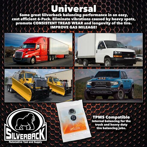 Silverback Automotive Tyre Rigation Beads ، Glass المقسّلة ، الحوض السائبة 17.6 رطل مع مغرفة للشاحنة ، الشاحنة ، RV ، والإطارات على الطرق الوعرة. مثالي لتجار الإطارات ، المزرعة والأسطول ، الولاية ، المدينة والبلديات. in Kuwait