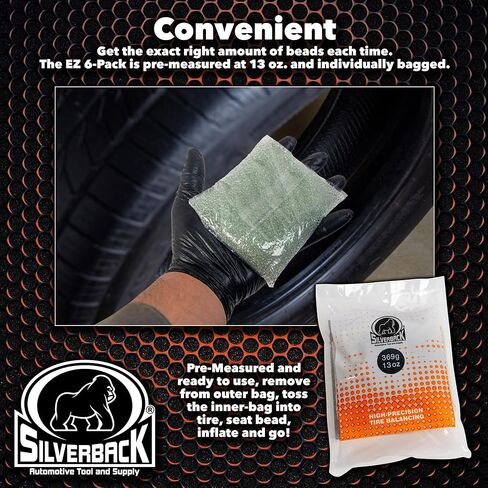 Silverback Automotive Tire Balancing Beads, Tempered Glass, Bulk Tub 17.6 lb. with Scoop for Truck, Van, RV, and Off-Road Tires. Perfect for Tire Dealers, Farm & Fleet, State, City and Municipalities. in Kuwait