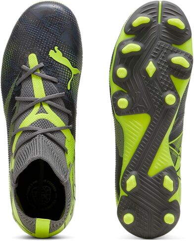حذاء PUMA Future 7 Match Rush للأرضيات الصلبة/الأرضيات الصناعية (للأطفال الصغار/الأطفال الكبار) رمادي قوي/رمادي غامق بارد/ليموني كهربائي 6 للأطفال الكبار M in Saudi Arabia