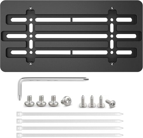 RED WOLF Front License Plate Bracket Holder Frame Tag Universal for Car Truck Van SUV with 6 Screws and Wrench Kit Black Easy Mount in Saudi Arabia