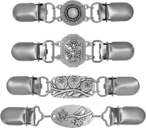 FR Dress Clip Cloak Clasp Shawl Clip for Women, Vintage Cardigan Clip, Girls Brooch Clips in Kuwait