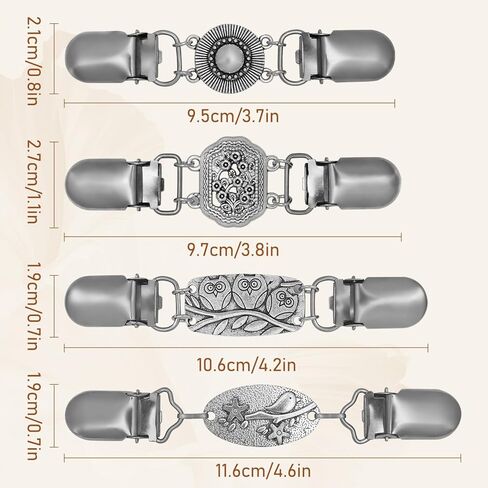 FR Dress Clip Cloak Clasp Shawl Clip for Women, Vintage Cardigan Clip, Girls Brooch Clips in Kuwait