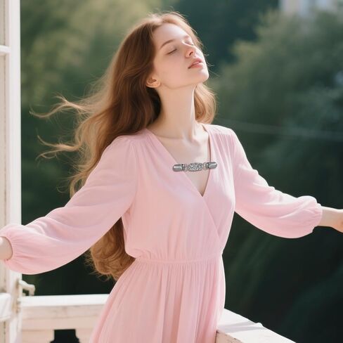 FR Dress Clip Cloak Clasp Shawl Clip for Women, Vintage Cardigan Clip, Girls Brooch Clips in Kuwait