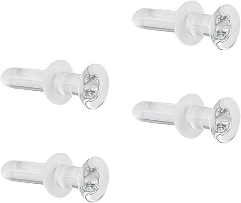 Satix 4PCS 8G 10G 12G 14G 16G 18G 20G Clear Cartilage Earring Tragus Retainer Lip Rings Nose Studs Labret Flat Back Glass Retainer Piercing 1/2" 13mm in Saudi Arabia