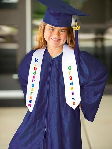 QZYL Kindergarten Graduation Cap and Gown Set, Unisex Congrats Grad Outfit with Tassel & Certificate for Kindergarten in Saudi Arabia