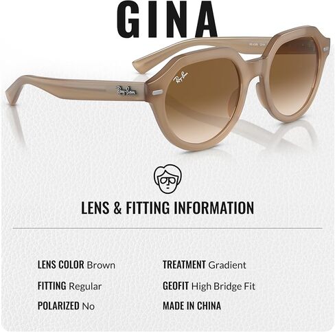Ray-Ban RB4399 GINA Square Shape Sunglasses With Eyewear Kit Bundle - High Bridge Fit - Ideal Formal and Casual Wear Square SunglassesRB4362 in Saudi Arabia