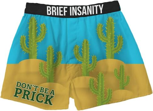 BRIEF INSANITY Funny Cactus Boxer Brief | Desert Cacti Print Underwear Shorts in Saudi Arabia